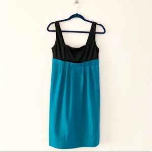 Diane Von Frustenberg Teal & Black Dress